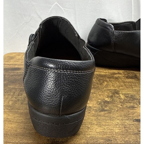 Clarks Women's Cheyn Madi Slip-On Black Leather Loafers Shoes Size 11 - Picture 12 of 15